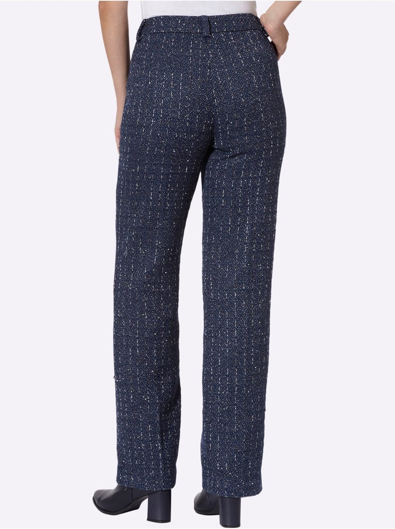 Pantalon fils métallisés tissés - taille standard - helline Bleu marine - Kiabi