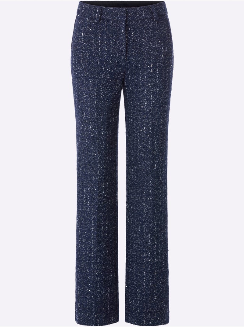 Pantalon fils métallisés tissés - taille standard - helline Bleu marine - Kiabi