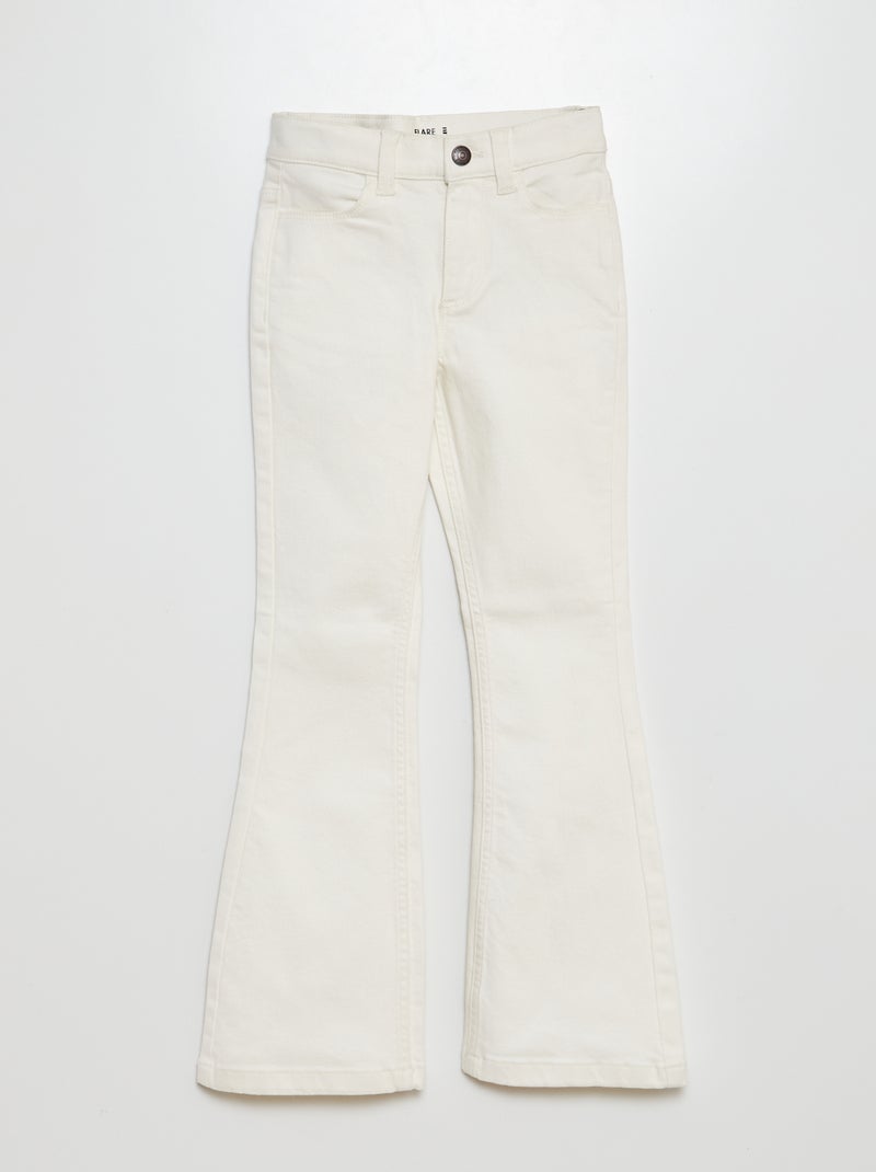 Pantalon flare - Coupe + ajustée blanc - Kiabi