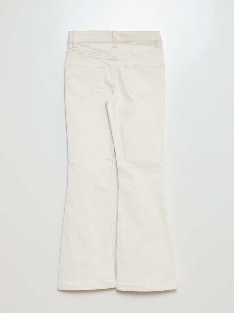 Pantalon flare - Coupe + ajustée Blanc - Kiabi
