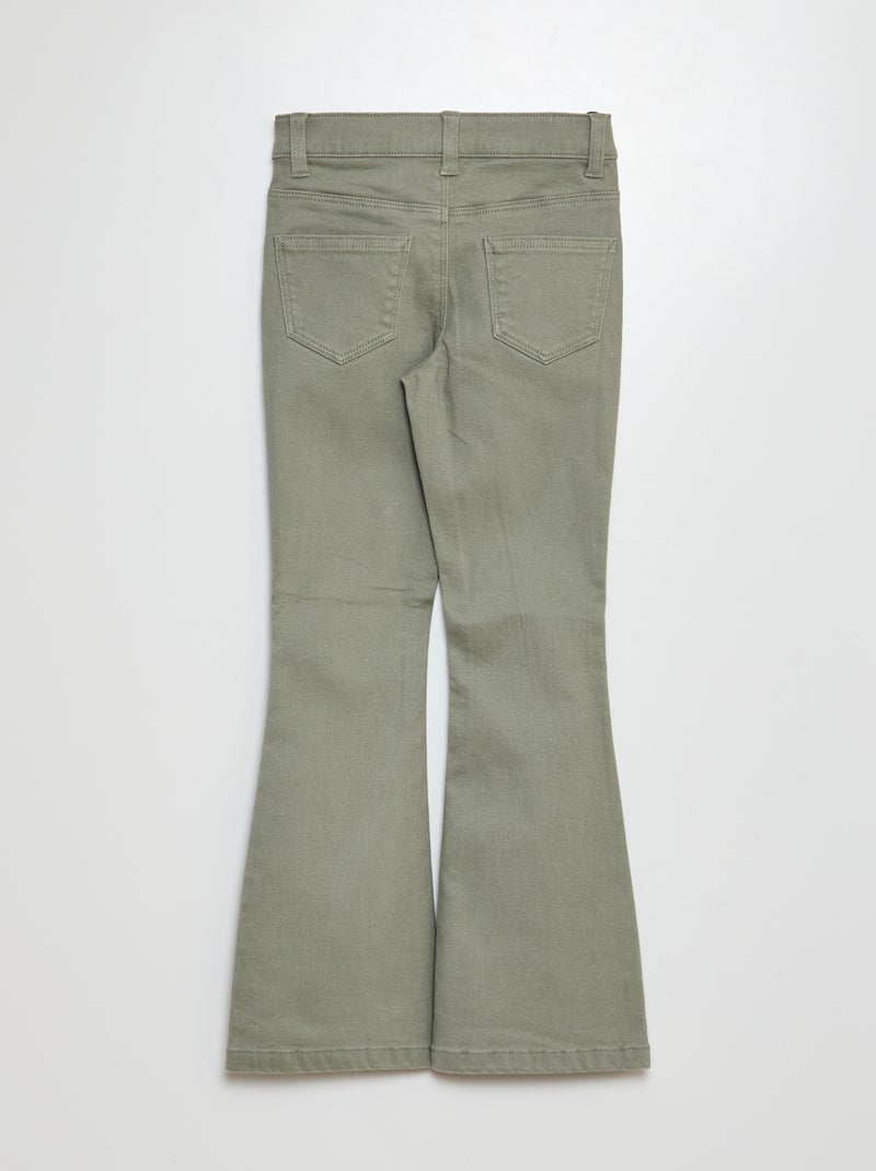 Pantalon flare - Coupe + ajustée Vert - Kiabi
