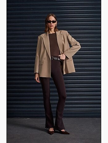 Pantalon flare ajusté avec ceinture dilvin
