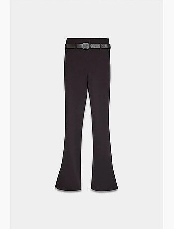 Pantalon flare ajusté avec ceinture dilvin