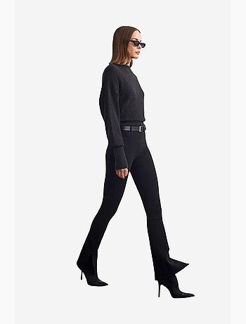 Pantalon flare ajusté avec ceinture dilvin