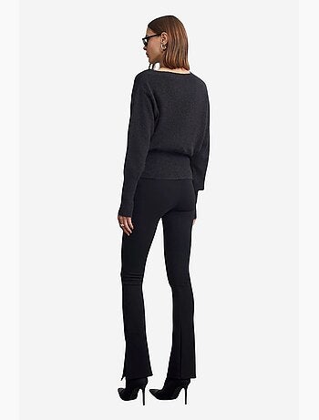 Pantalon flare ajusté avec ceinture dilvin