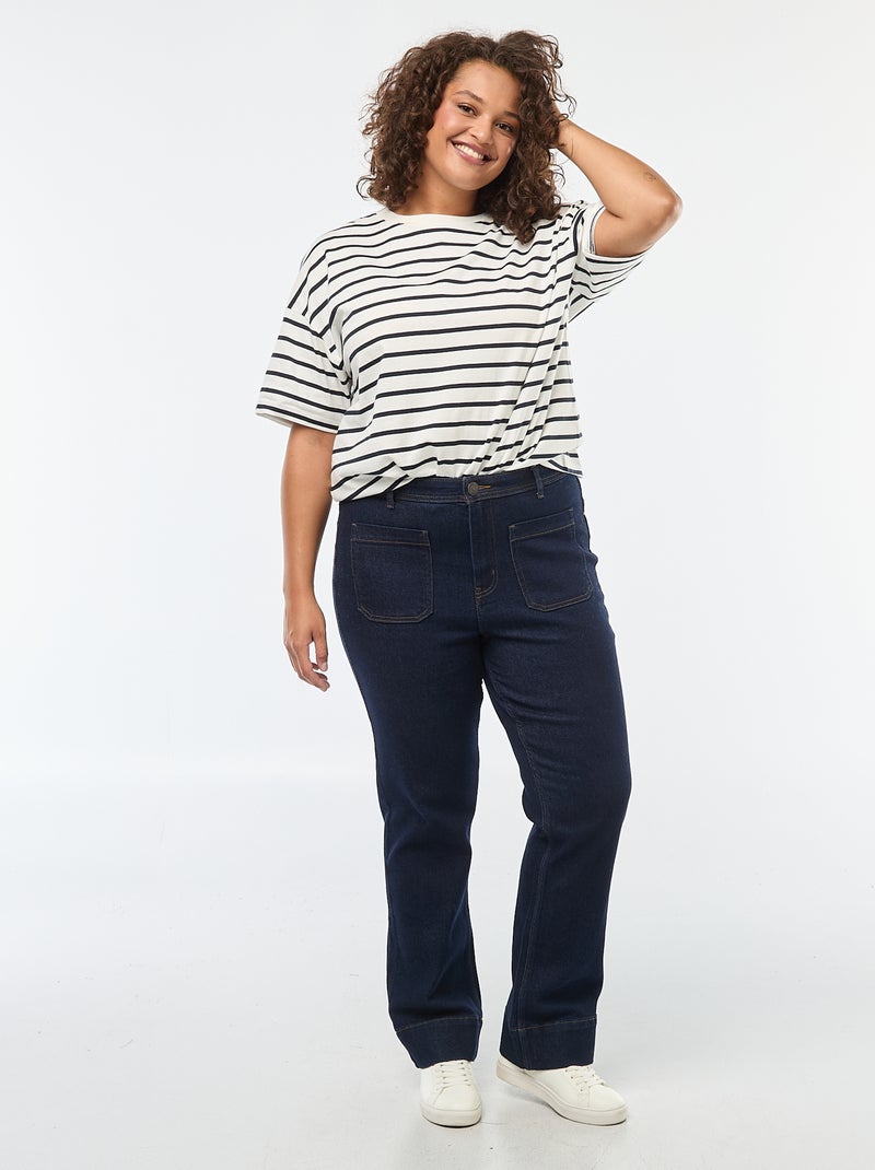 Pantalon flare Bleu - Kiabi
