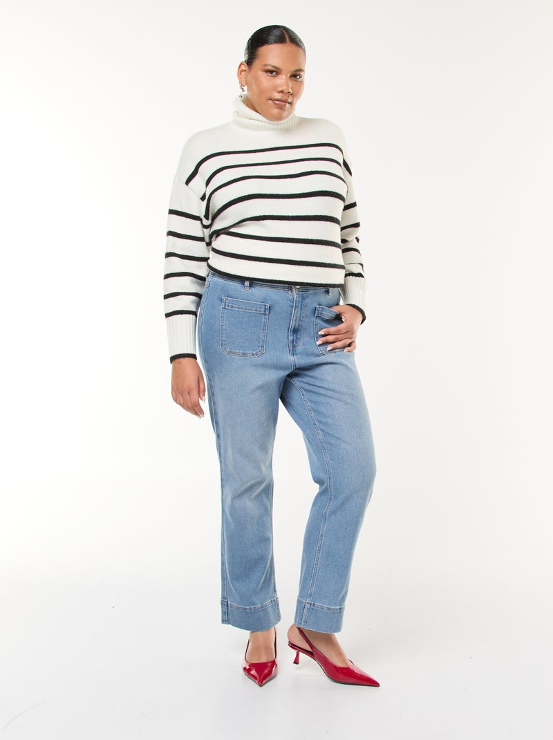 Pantalon flare Bleu - Kiabi