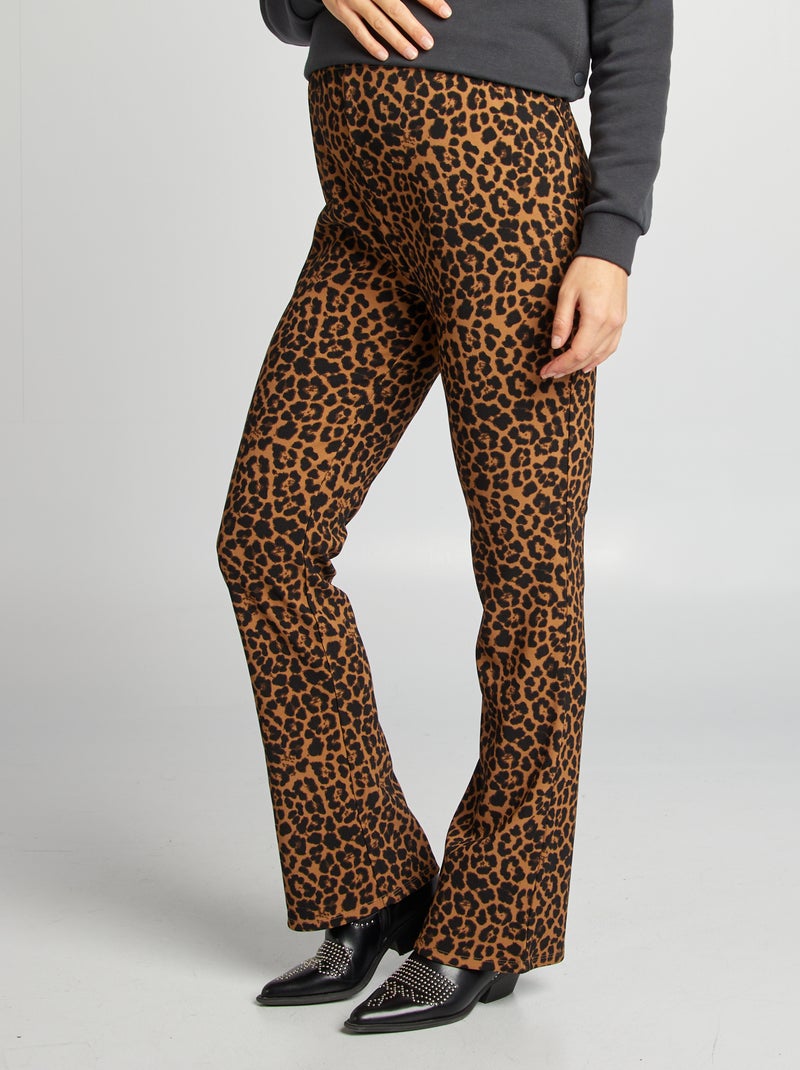 Pantalon flare de maternité léopard - Kiabi