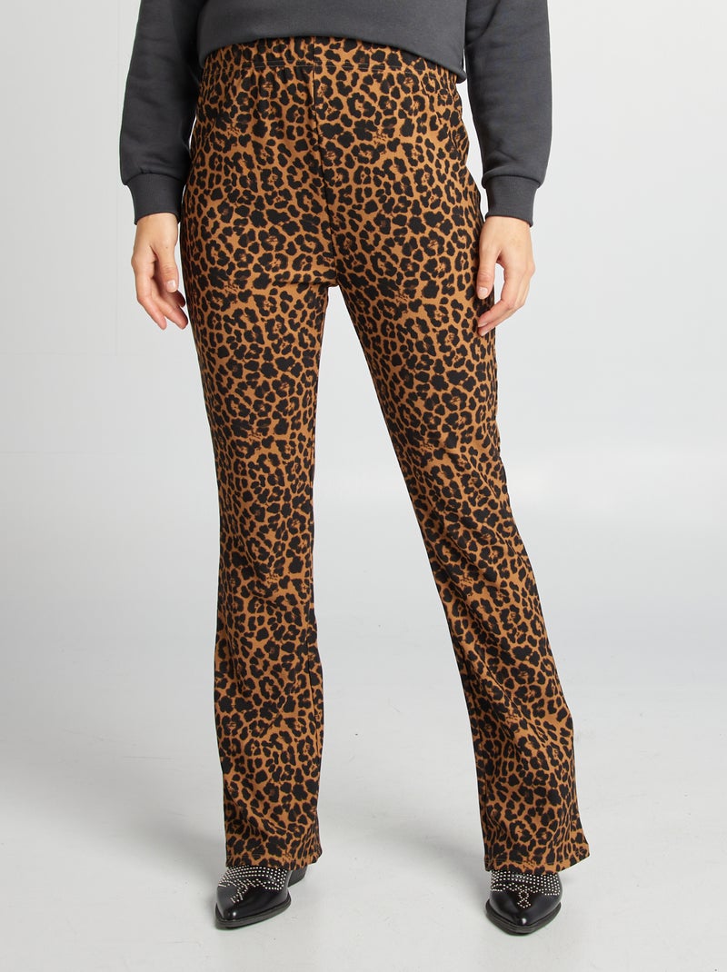 Pantalon flare de maternité léopard - Kiabi
