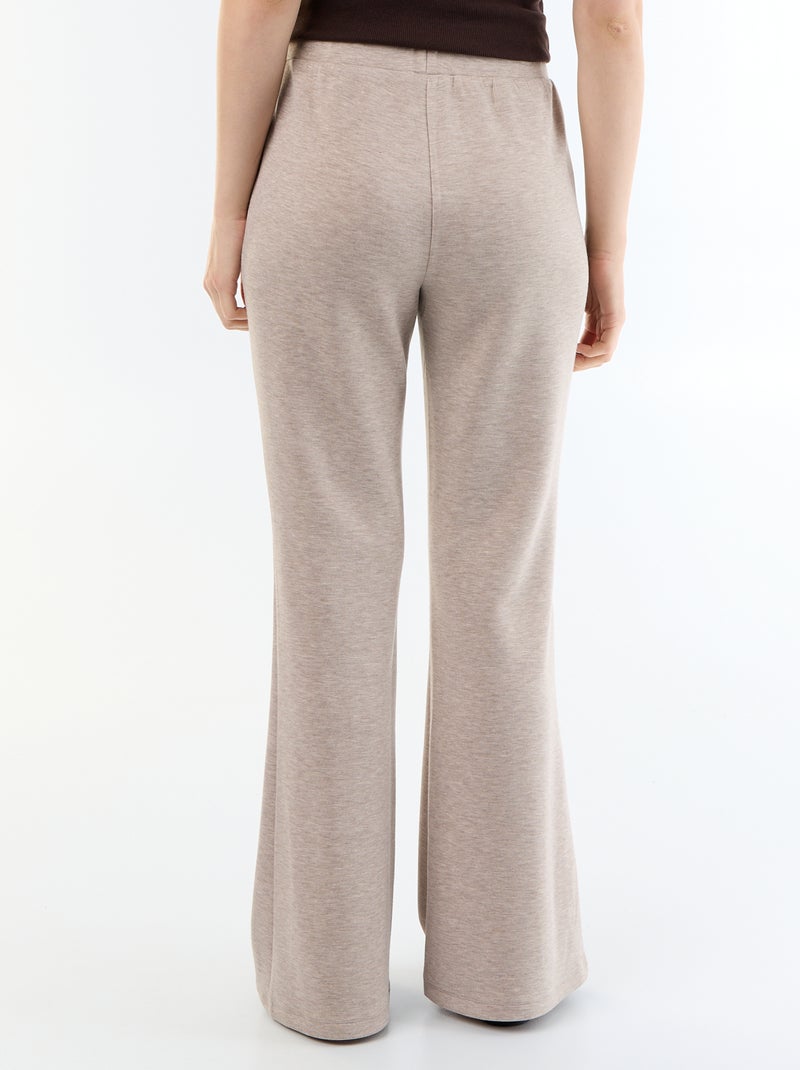 Pantalon flare doux Beige - Kiabi