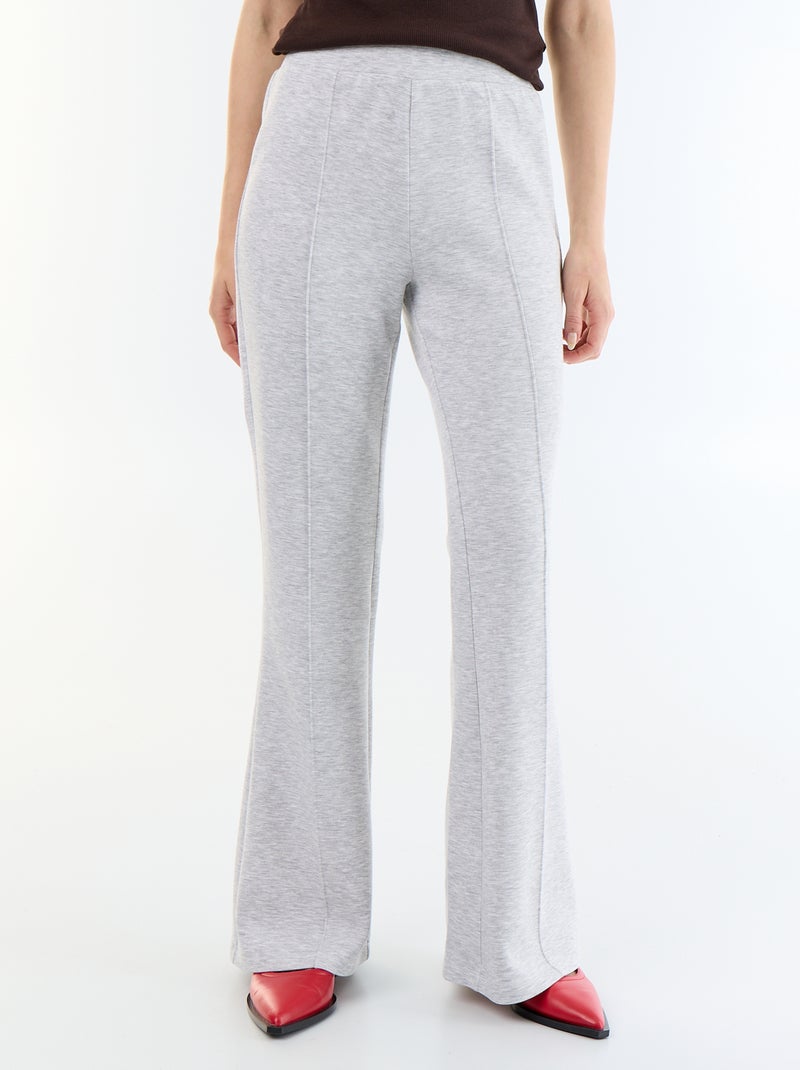 Pantalon flare doux Gris - Kiabi