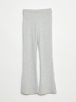Pantalon flare en coton uni