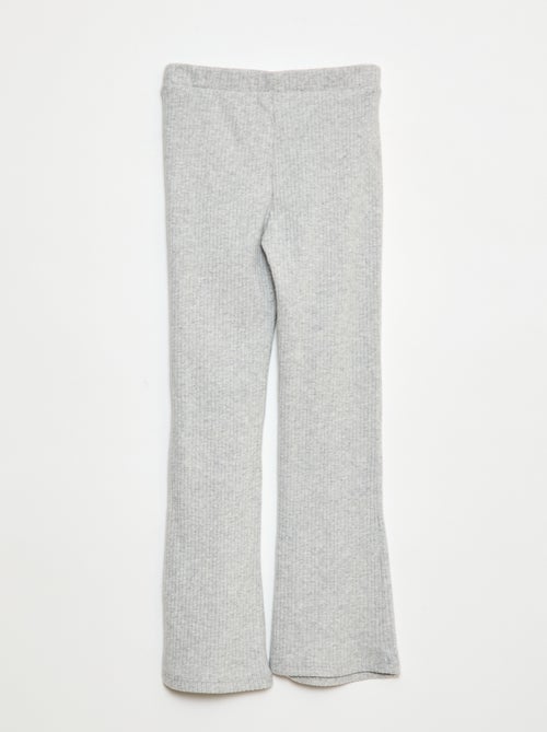 Pantalon flare en coton uni - Kiabi