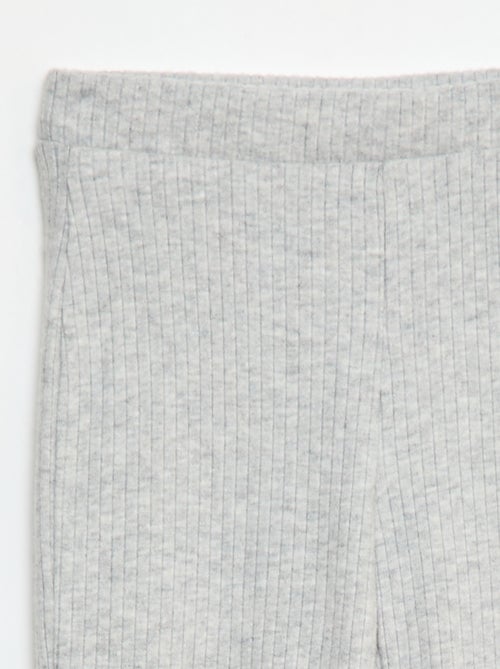 Pantalon flare en coton uni - Kiabi