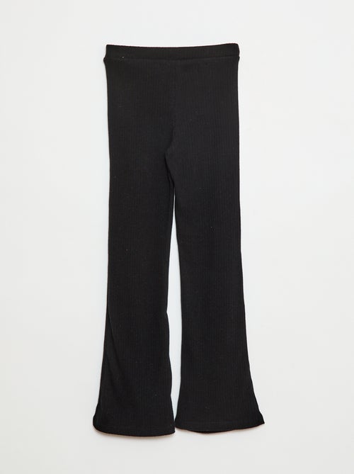Pantalon flare en coton uni - Kiabi