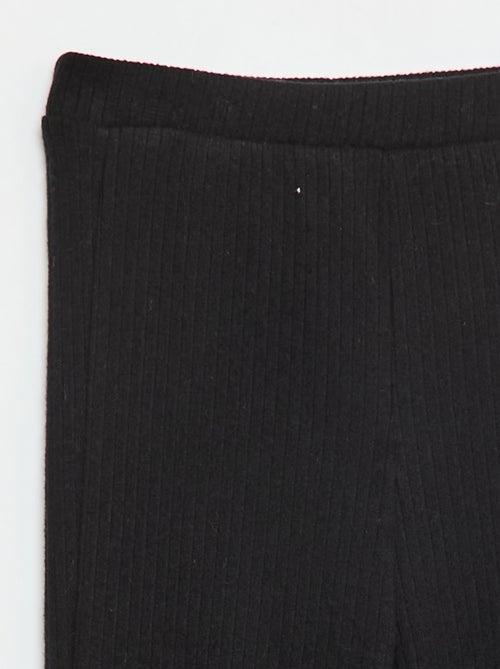 Pantalon flare en coton uni - Kiabi