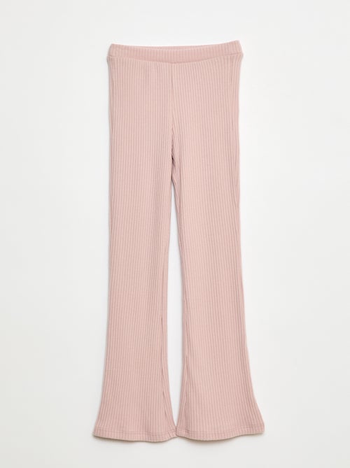 Pantalon flare en coton uni - Kiabi