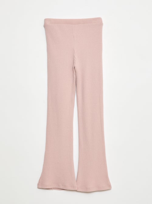 Pantalon flare en coton uni - Kiabi