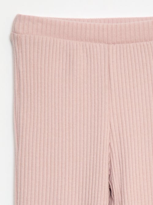 Pantalon flare en coton uni - Kiabi