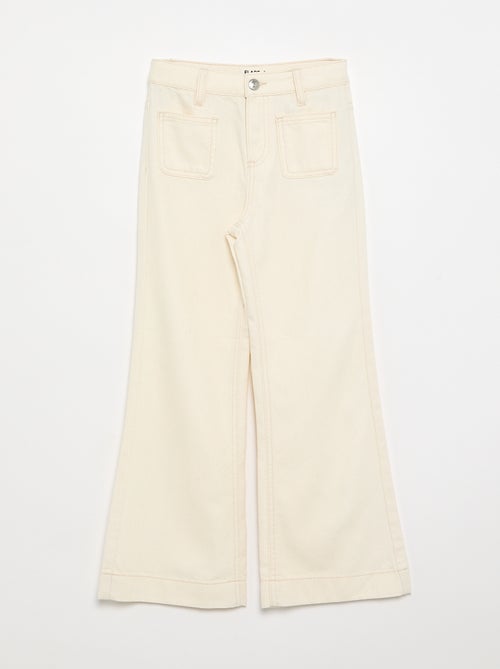 Pantalon flare en denim - Kiabi Pantalon flare en denim - Kiabi