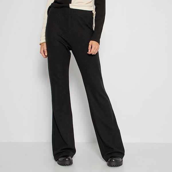 pantalon flare en maille