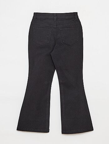 Pantalon flare en twill avec taille ajustable
