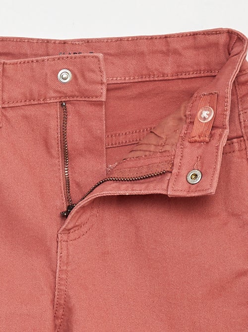 Pantalon flare en twill avec taille ajustable - Kiabi