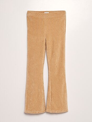 Pantalon flare en velours