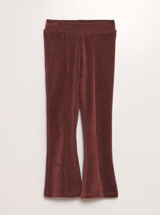 Pantalon flare en velours