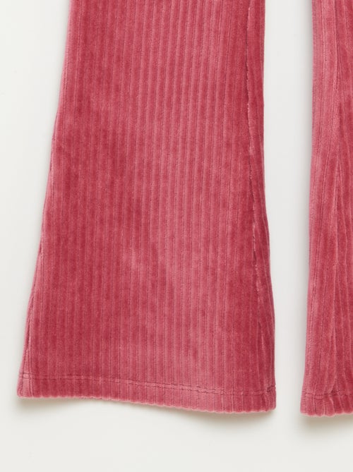 Pantalon flare en velours côtelé - Kiabi
