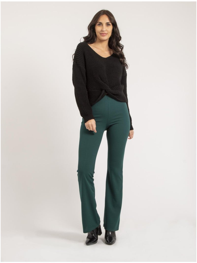 Pantalon flare ETIENNA Vert forêt - Kiabi