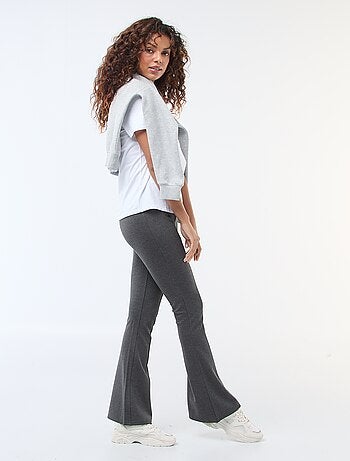 Pantalon flare femme en maille légère