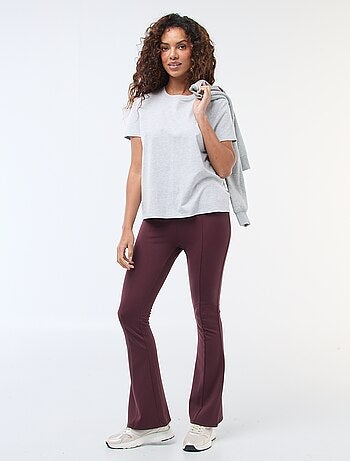Pantalon flare femme en maille légère