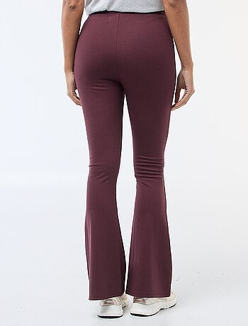 Pantalon flare femme en maille légère