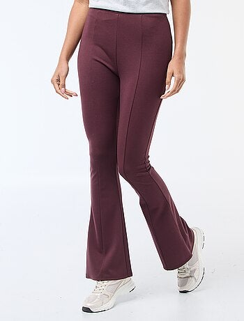 Pantalon flare femme en maille légère