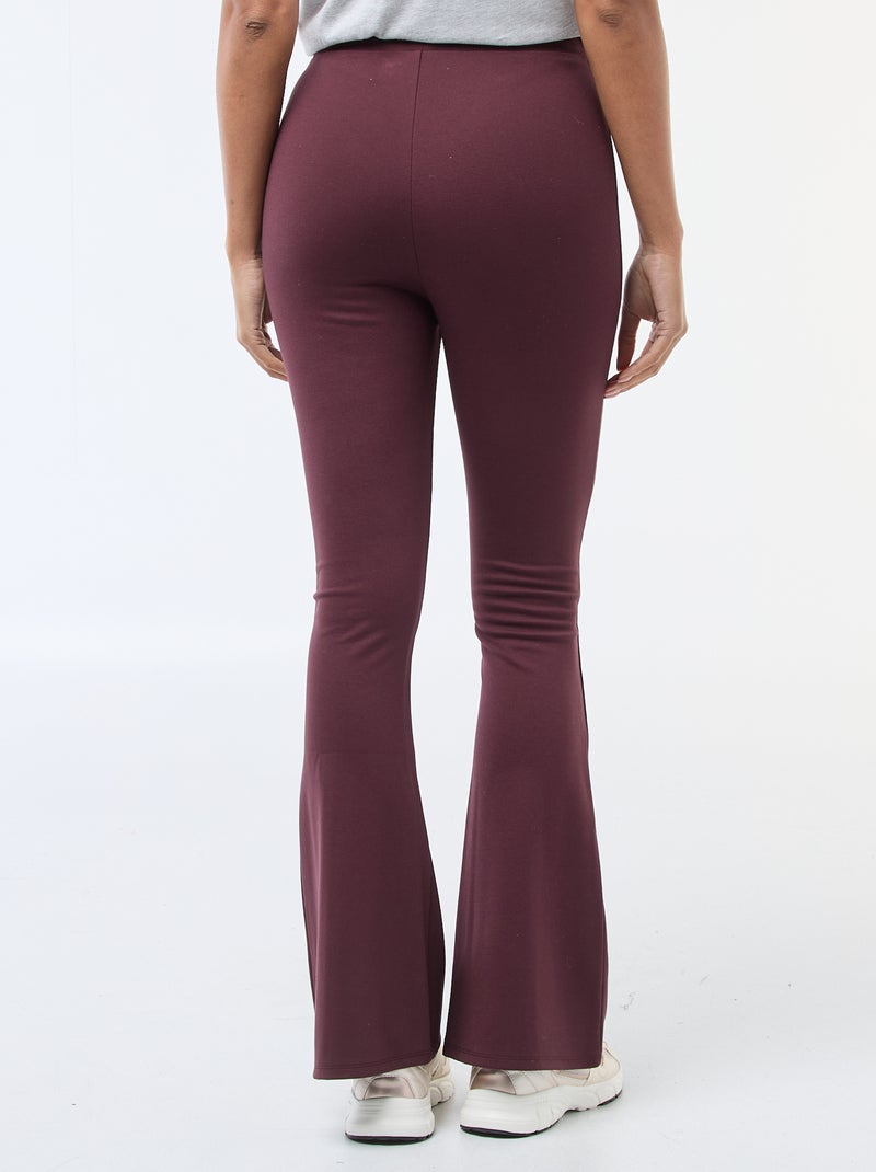 Pantalon flare femme en maille légère Violet - Kiabi