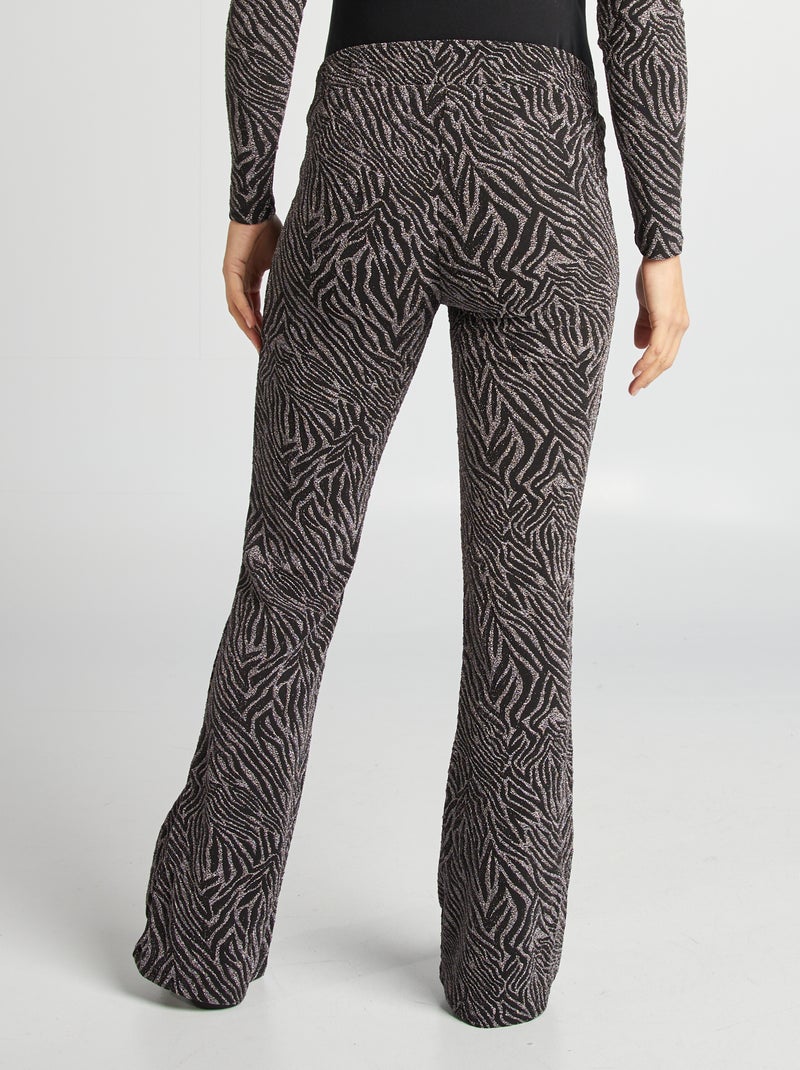 Pantalon flare grossesse en lurex 'Only maternity' Noir - Kiabi