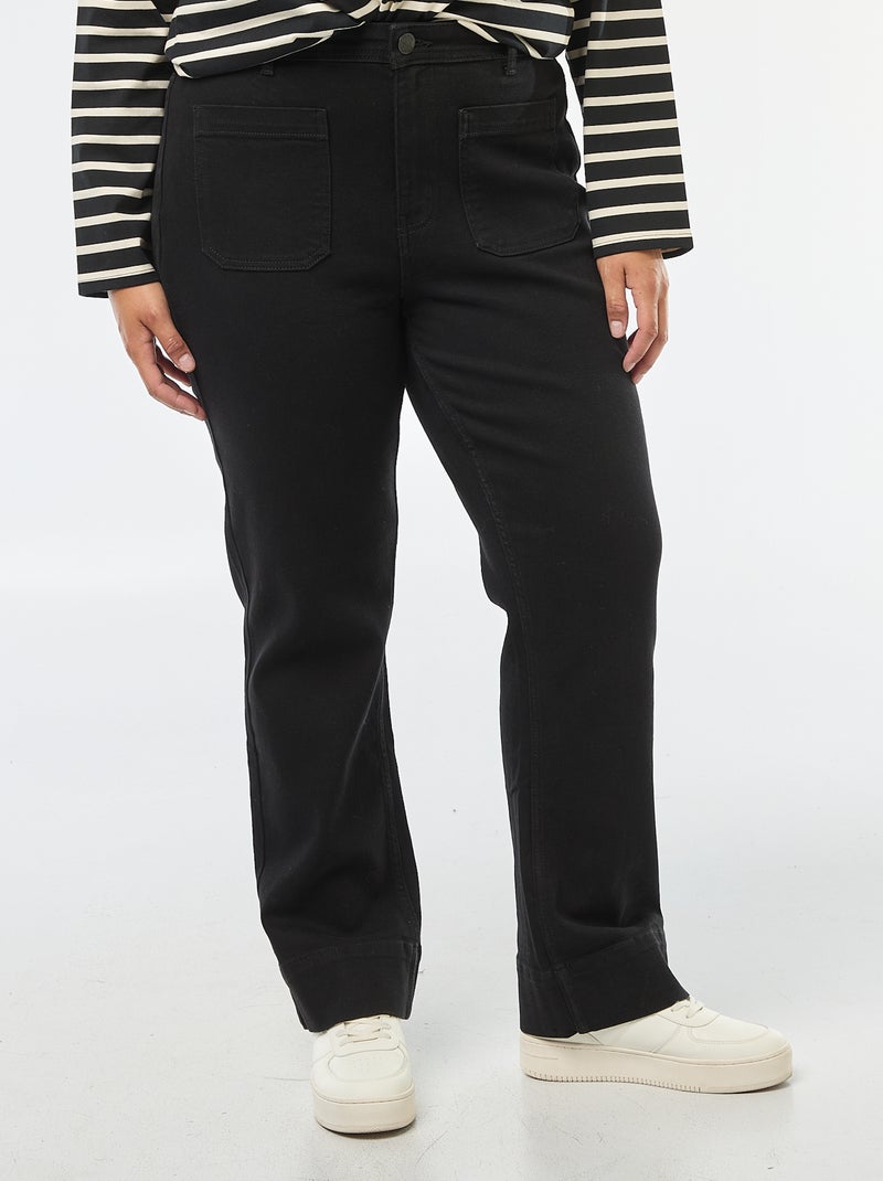 Pantalon flare Noir - Kiabi