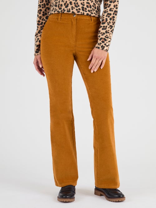 Pantalon flare velours - Damart - Kiabi