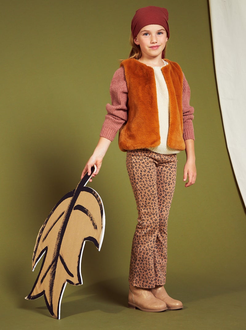 Pantalon flare/bootcut léopard Léopard - Kiabi