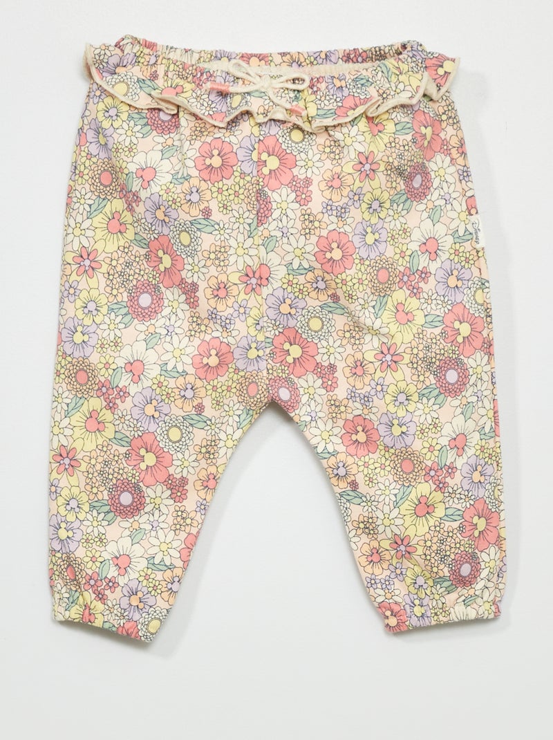 Pantalon fleuri 'Disney' imprimé fleurs - Kiabi