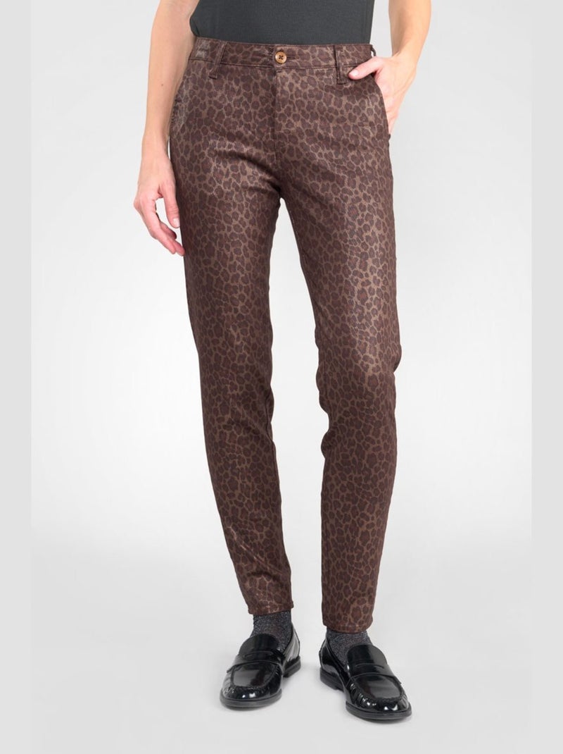 Pantalon FLEXO slim 'Le Temps Des Cerises' Marron - Kiabi