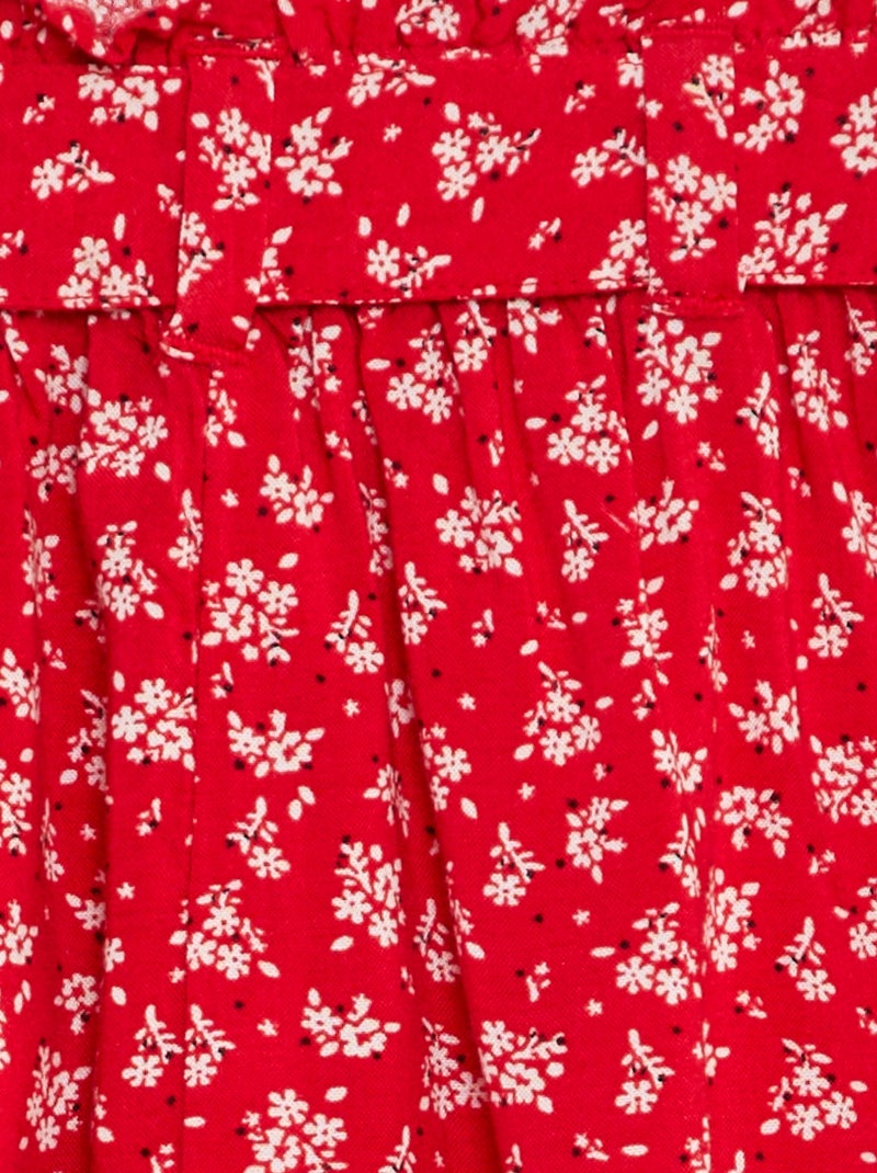 Pantalon fluide à ceinture ROUGE - Kiabi