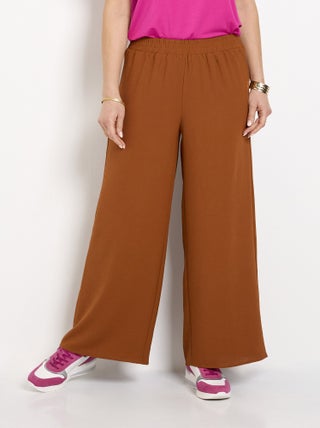 Pantalon fluide aspect soyeux