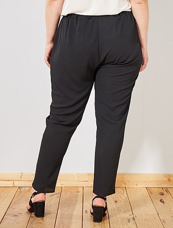 Pantalon fluide avec ceinture - Kiabi