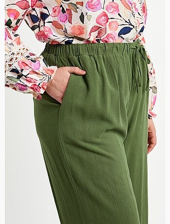 Pantalon fluide avec lin, effet naturel - afibel