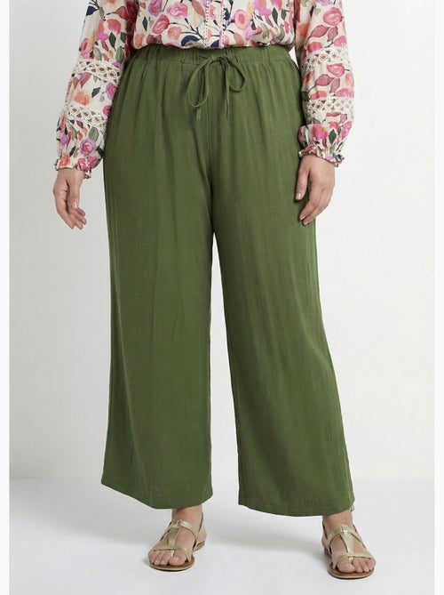 Pantalon fluide avec lin, effet naturel - afibel - Kiabi Pantalon fluide avec lin, effet naturel - afibel - Kiabi