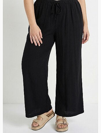 Pantalon fluide avec lin, effet naturel - AFIBEL