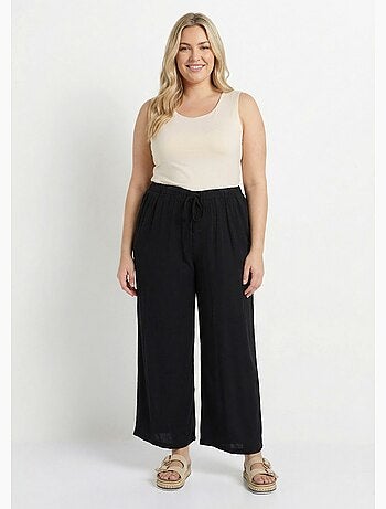 Pantalon fluide avec lin, effet naturel - AFIBEL