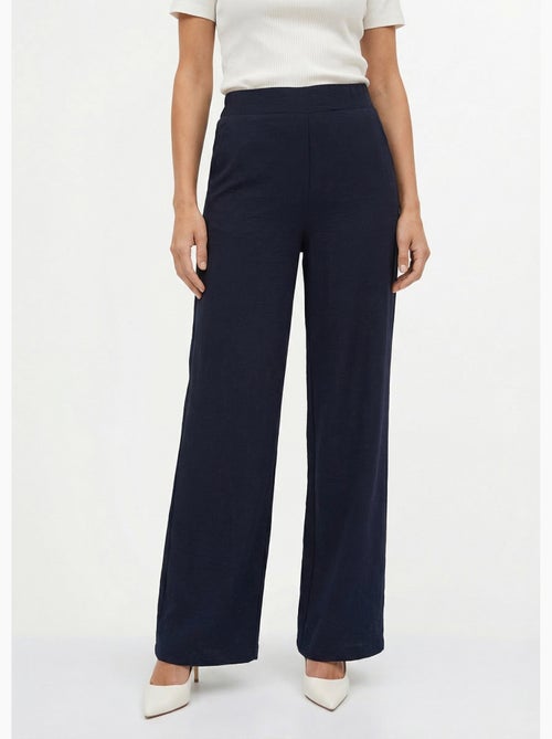 Pantalon fluide bicolore taille élastiquée - afibel - Kiabi